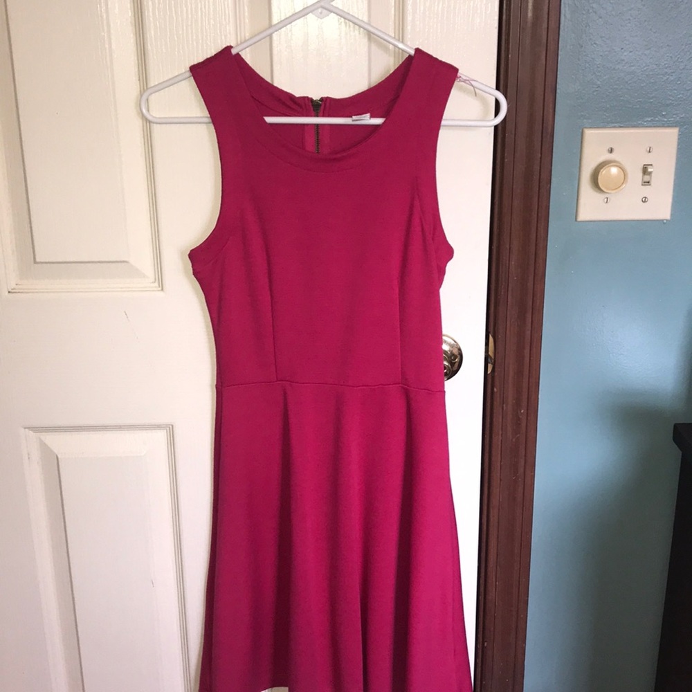 Hot pink midi dress